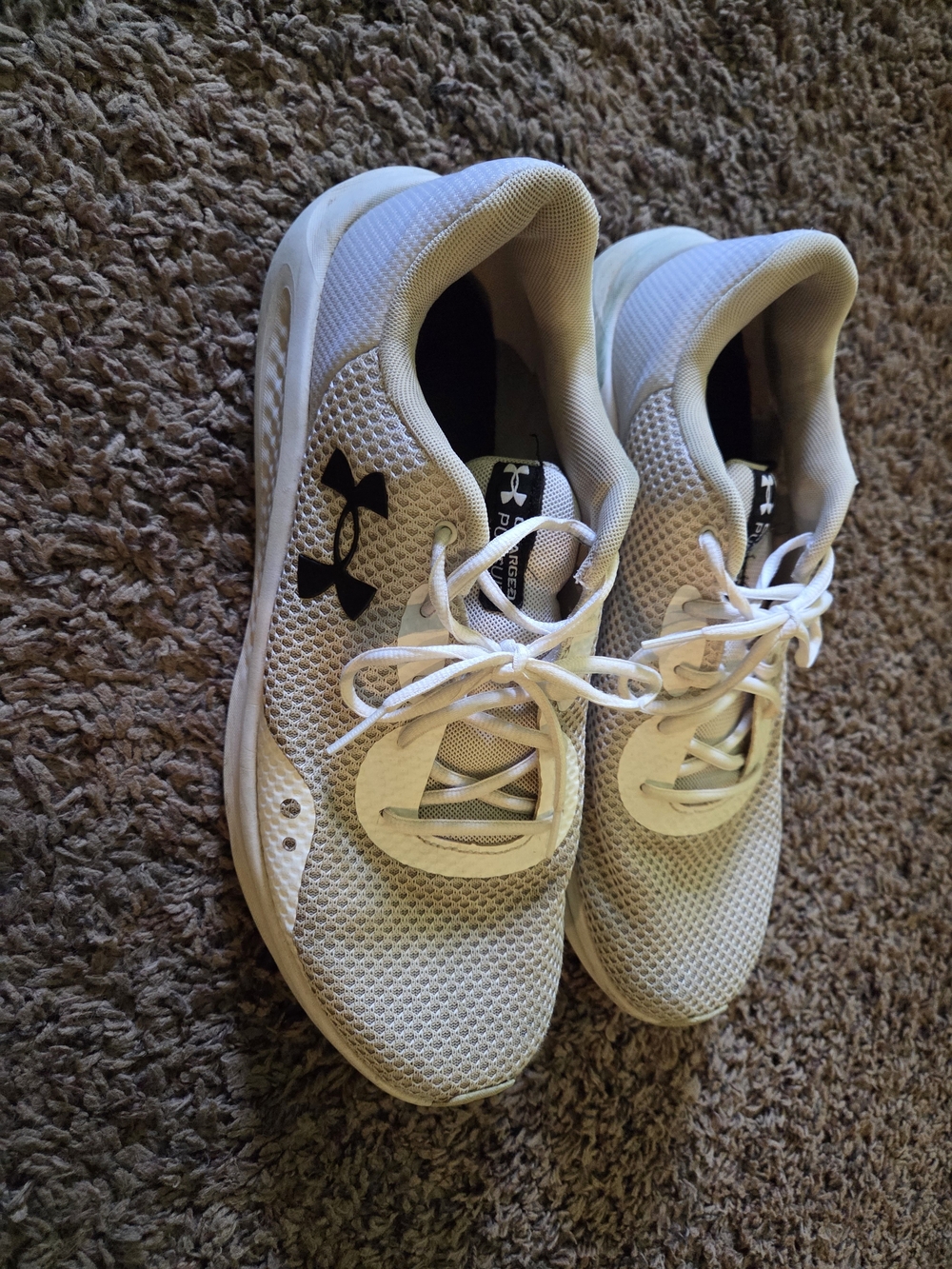 Under Armour Men's White Mesh Athletic Trainers